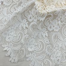 春夏上新款 股绳绣花 时装连衣裙水溶牛奶丝镂空绣花面料