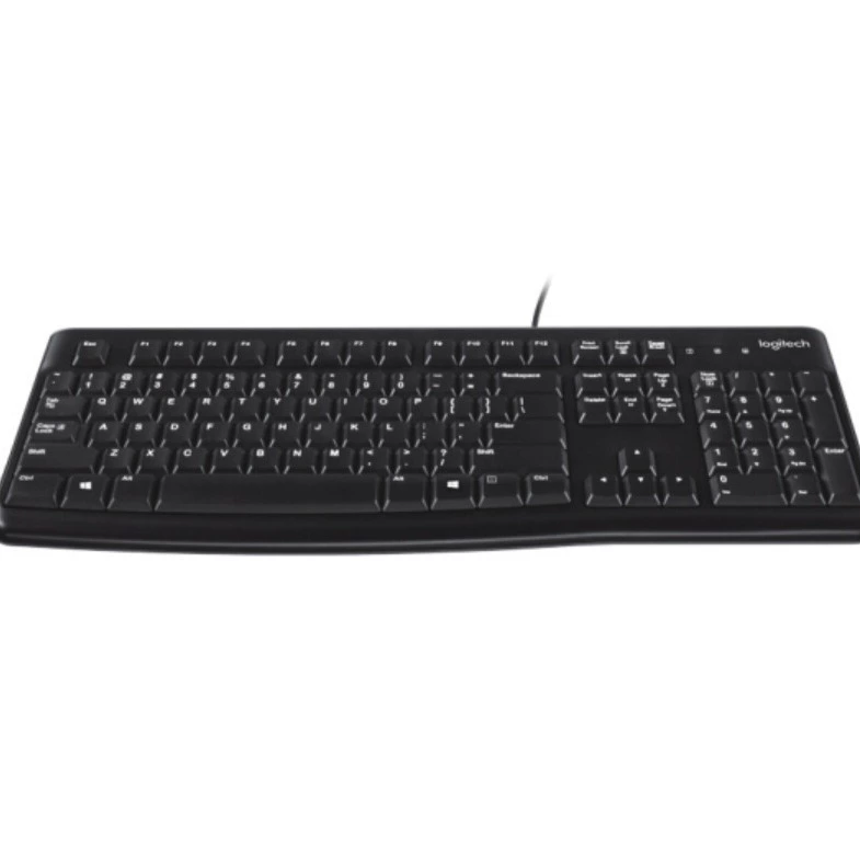 罗技 (Logitech) K120 wired USB keyboard home office office splattered full size