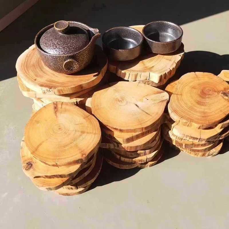 太行崖柏毛料陳化料随形樹根原木台座ハンドル置物木台座茶杯マット新型|undefined
