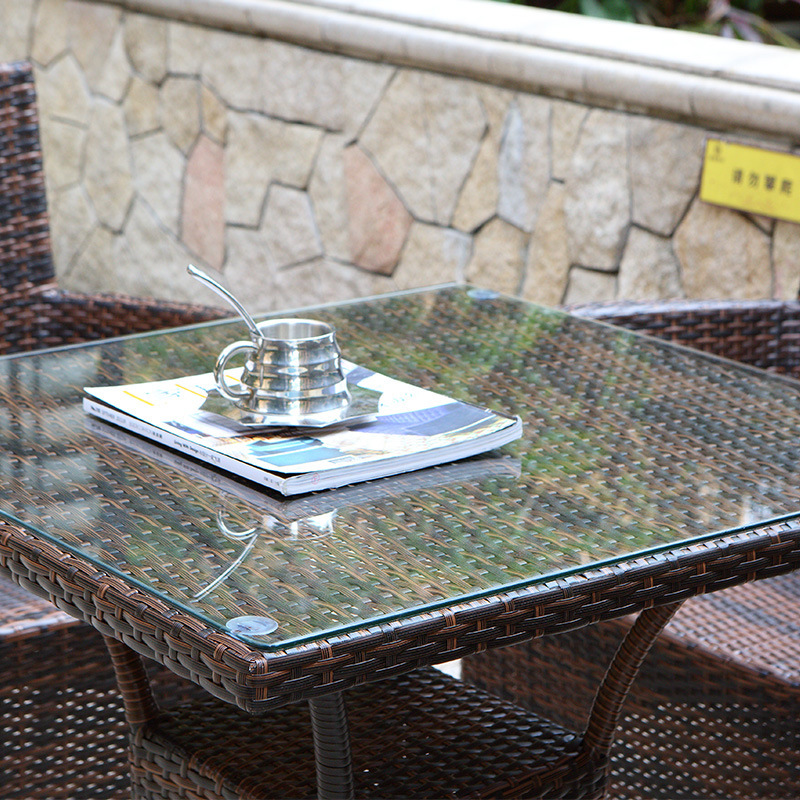 戶外桌椅組合庭院陽台別墅藤椅茶几花園休閒露天防水防曬藤編椅子