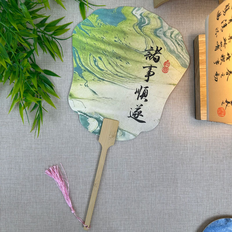 宣紙団扇環境保護カード扇風機来図制作印刷観光スポット会社活動広告扇風機卸売り|undefined