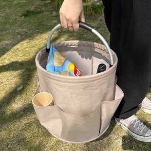 Gardening Tool Bag Waterproof Multifunctional Foldable Bucket Tool Bag Outdoor Portable Garden Bag Hardware Storage Bag