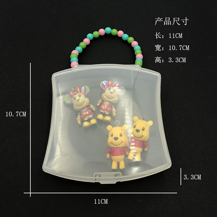 专供义乌小商品市场四方形小弧发饰戒指盒小物件收纳盒通用盒