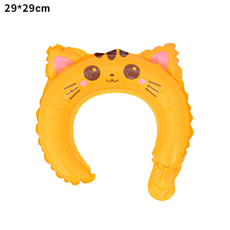 Globos inflables con forma de diadema para niños, famosos en Internet, regalos promocionales para escanear códigos QR, animales de dibujos animados, globos de aluminio para el Día Nacional
