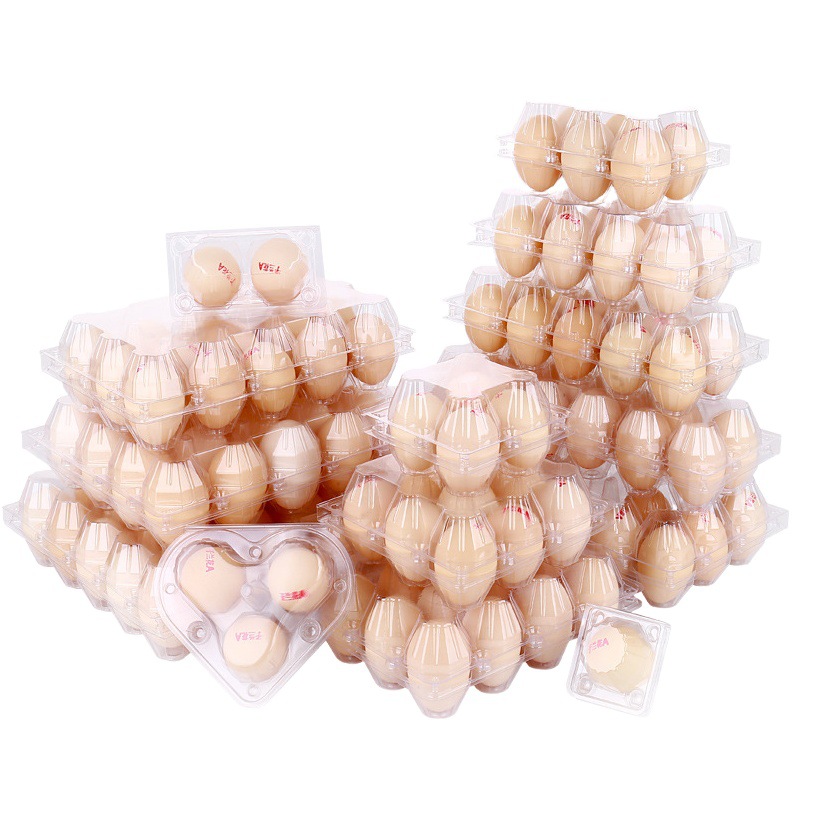 Titular de huevo de plástico desechable con hebilla con tapa a prueba de golpes transparente Tierra huevo caja de embalaje supermercado ventas directas de la fábrica