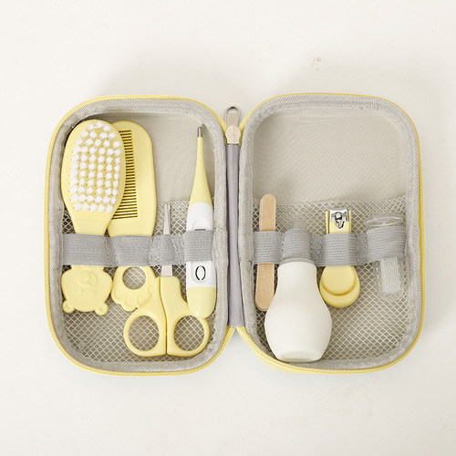 Manufacturer supplies foreign trade English baby comb nasal aspirator set thermometer care package 8-piece gift set