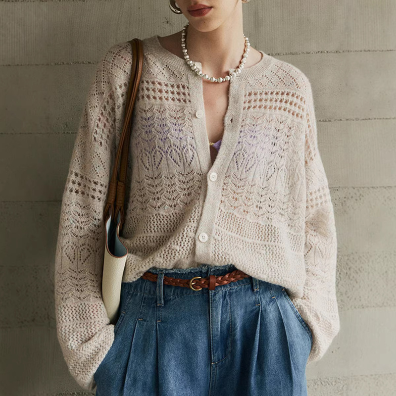 Beautiful Shimmering Cardigan from Southern France, 100% Wool, Colorful Glitter, Relaxed and Slimming Sweater, Sun-Protective Cardigan Beautiful Shimmering Cardigan from Southern France, 100% Wool, Colorful Glitter, Relaxed and Slimming Sweater, Sun-Protective Cardigan