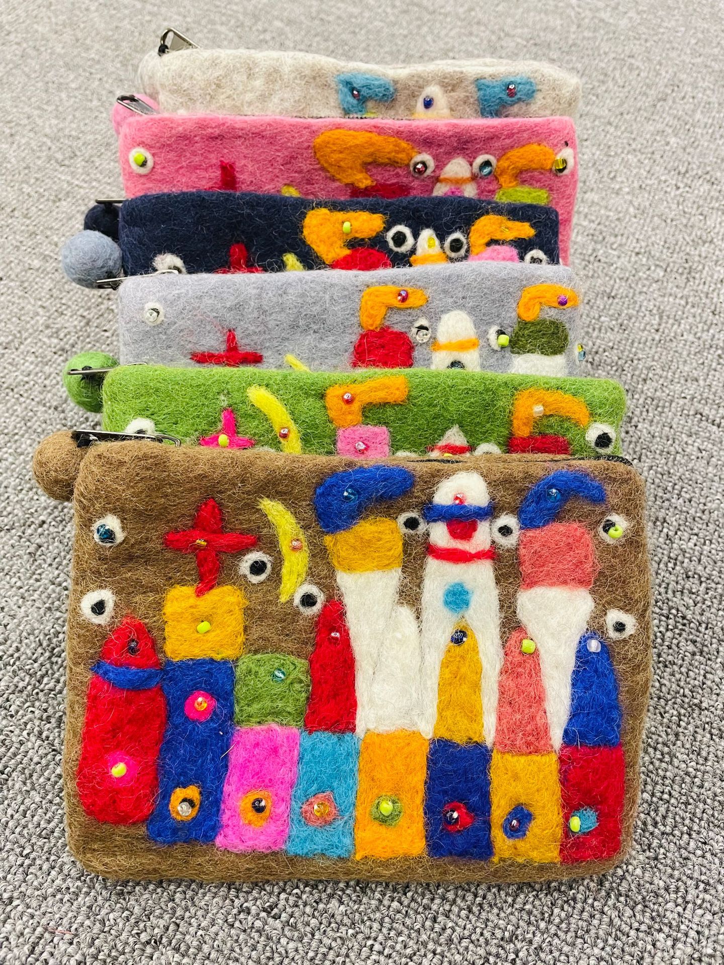 Women's Cartoon Wool Felt Zipper Wallets display picture 2