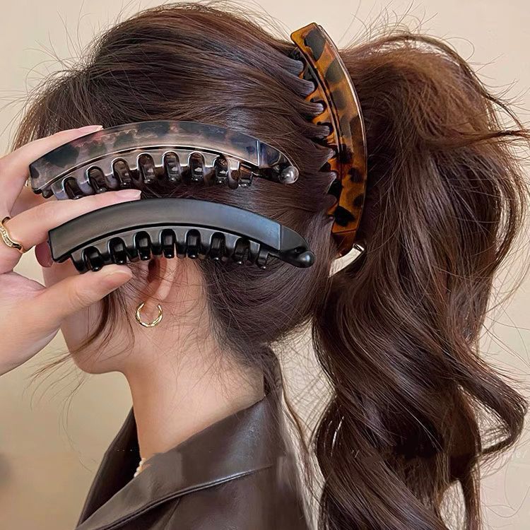 髪の量が多い専用のヘアピンの女性のポニーテールの大きいサイズのバナナのクリップの後頭部のクリップのヘアピンの縦のクリップのツイストのヘアアクセサリー|undefined