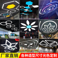 圆环吊灯 led圆形灯办公室健身房店铺大堂圆圈工业风环形工程灯具