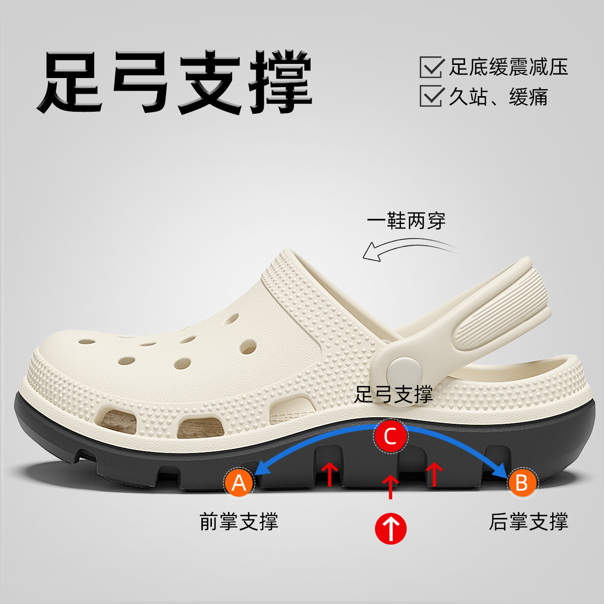 화이트 [발을 피로하게 하지 않는 아치 지지대]