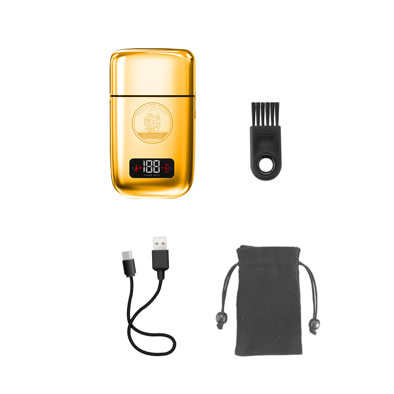 Cabeza óptica artefacto cuerpo de metal alternativo pantalla LED máquina de afeitar eléctrica USB comei KM-TX3
