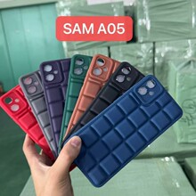 简约新款适用三星A12/M12立体方格全包防摔手机壳A25/A26软套A23