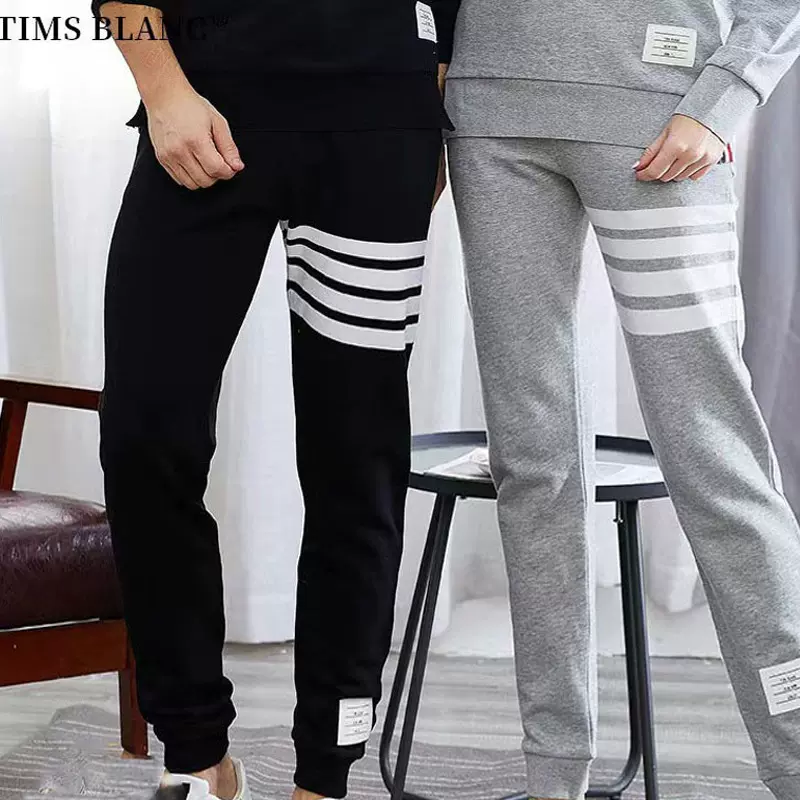 1904情侣装TB长裤色织四条杠男女款卫裤休闲裤型男耐穿纯棉透气
