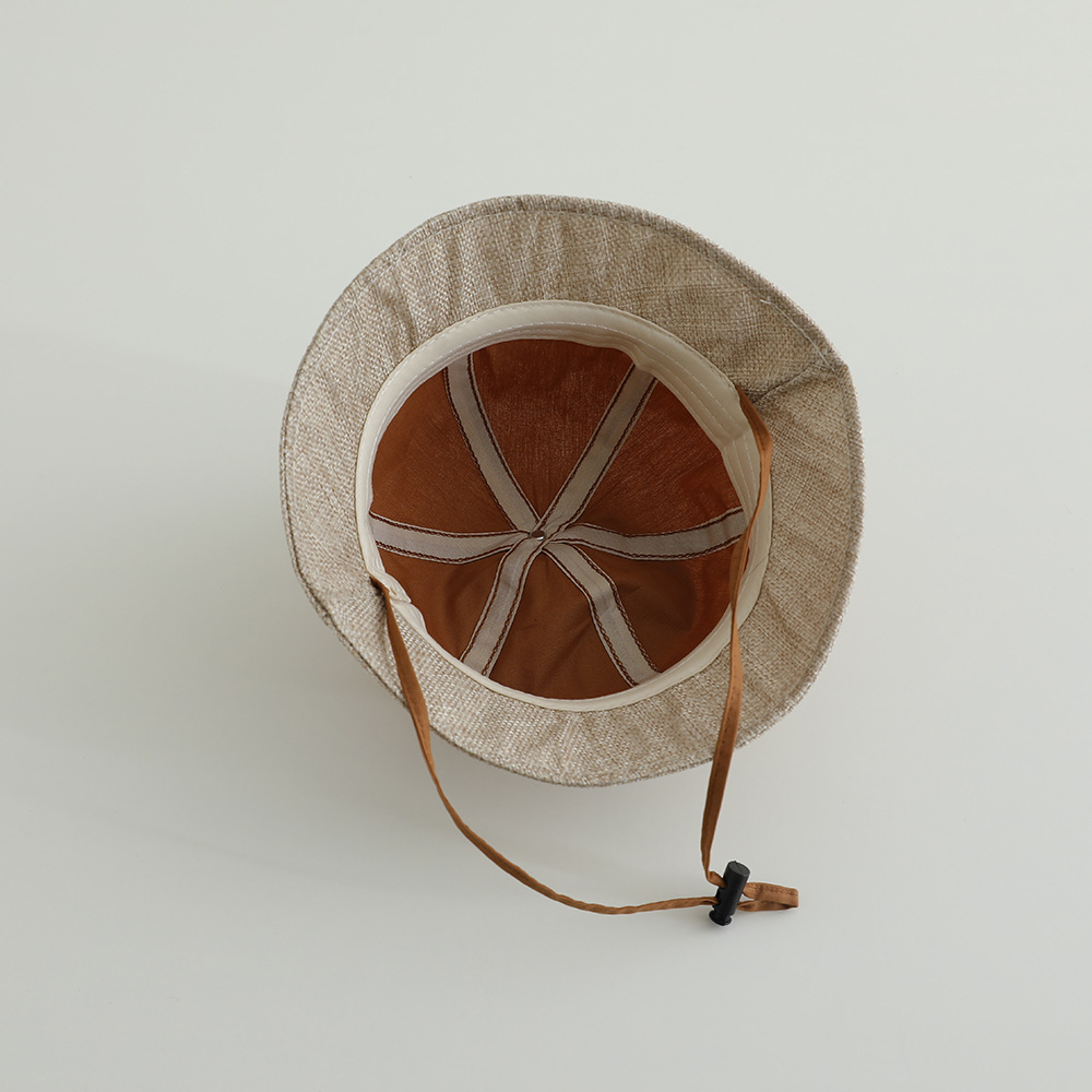 Sombrero de bebé primavera y otoño delgado sombrero de bebés para hombres y mujeres adorable gorro de brida grande sombrero de protección solar sombrero de pescador de marea