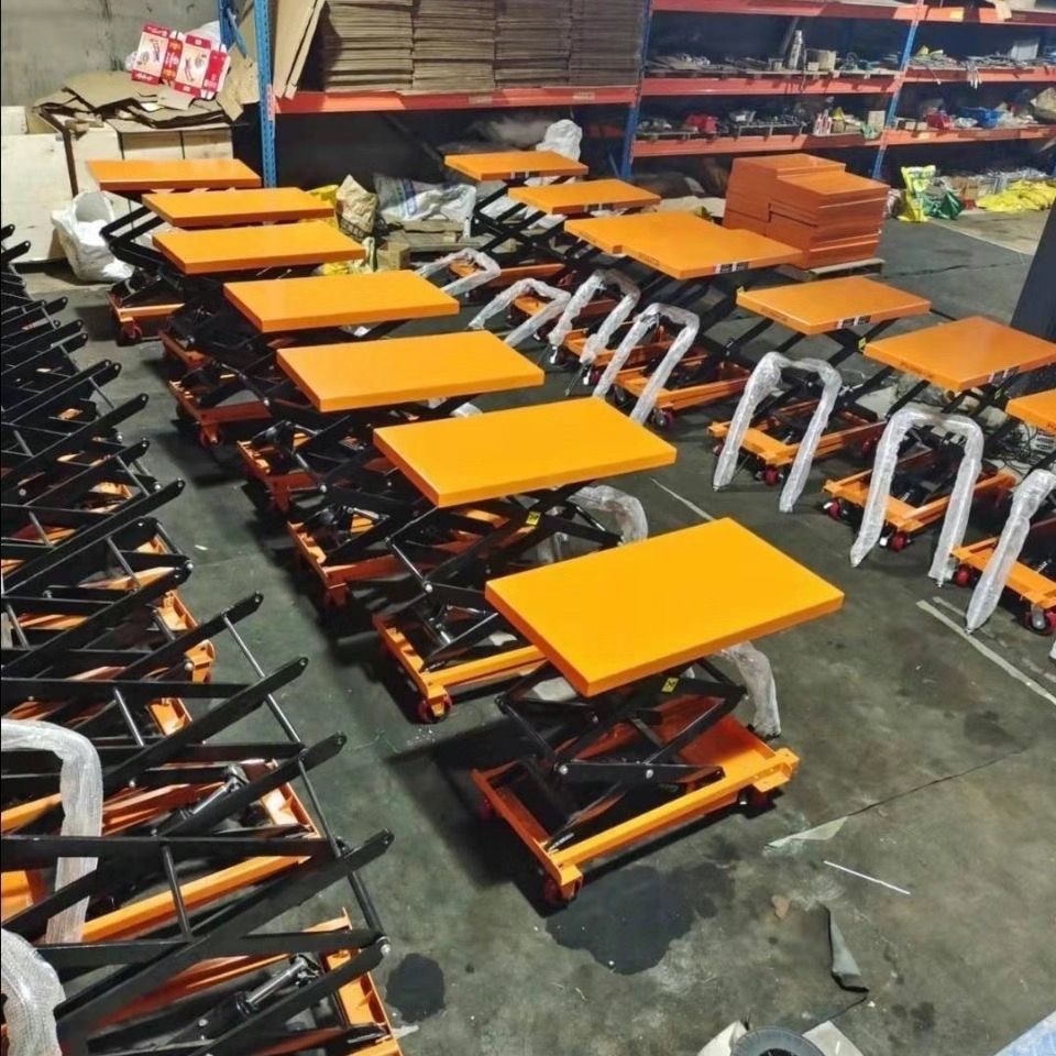 手动液压移动式升降平台车小型模具平板小推车升高升降平台升降机