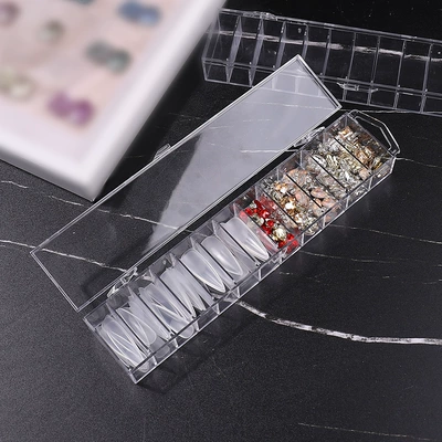Nail Art 12 Acrylic Nail Art Jewelry Storage Box Wearing Nail Art Storage Box Nail Extend Nail Art Shop Special