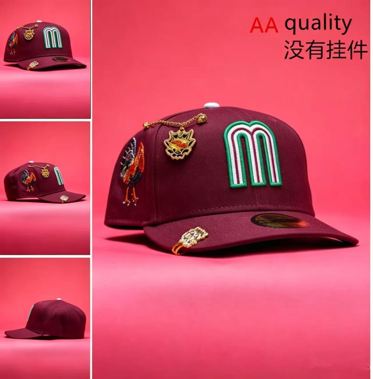 Comercio exterior transfronterizo al por mayor 2026 AA gorra de boca de pato bordado tridimensional ajustable gorra de hip-hop Yankees Dodgers