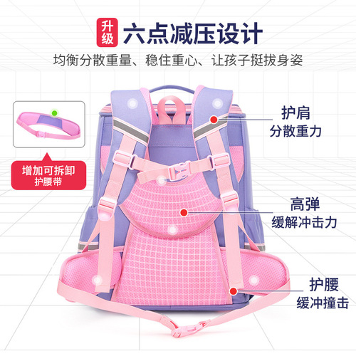 New British-style children's space-themed primary school backpack with ergonomic support, weight reduction, integrated design, durable Oxford fabric, waterproof, drop-shipped