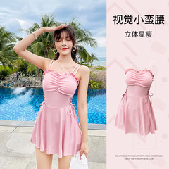 Women's South Korean Instagram Fitted Tank Topless Sexy Fashion Small Bust Shaping Summer Vacation Swimwear