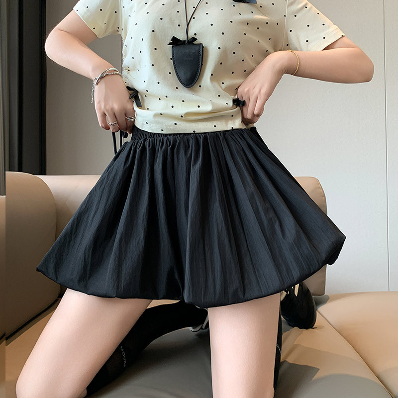 白色花苞短裙女夏季薄款2025新款气质显瘦半身裙小个子a字蛋糕裙|undefined