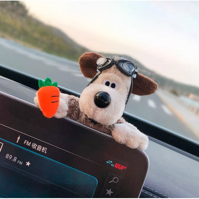 Perro piloto, decoración de coche, decoración, pantalla de control central, coche, coche, coche, muñeca, muñeca