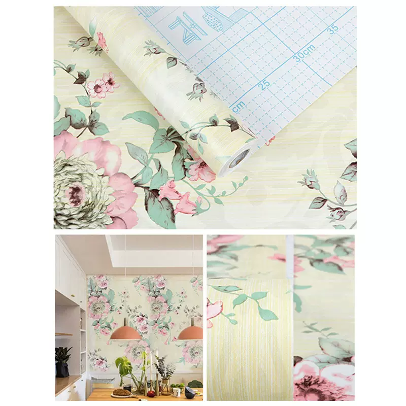 pvc自粘墙纸卧室宿舍自贴壁纸pvc家用装修墙壁纸墙贴防水防潮