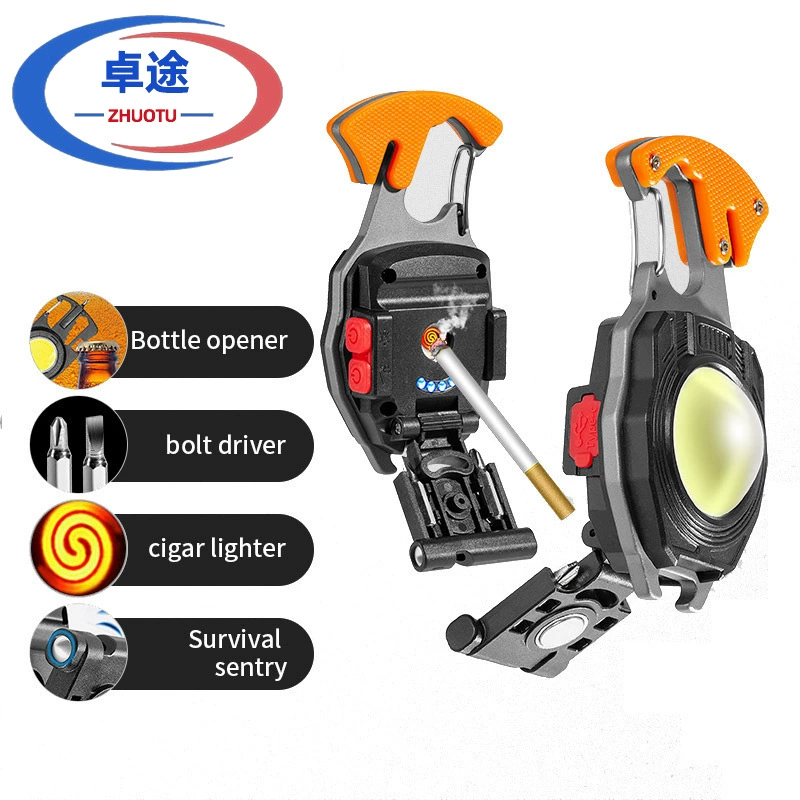 Прикуриватель Многофункциональный портативный брелок COB рабочий свет открывалка для бутылок Аварийный Рабочий свет