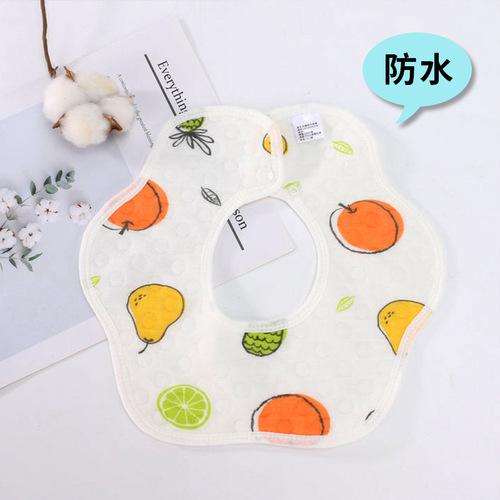 Manufacturer supplies waterproof bibs for mothers and infants, summer thin waterproof bibs, baby cartoon saliva napkins