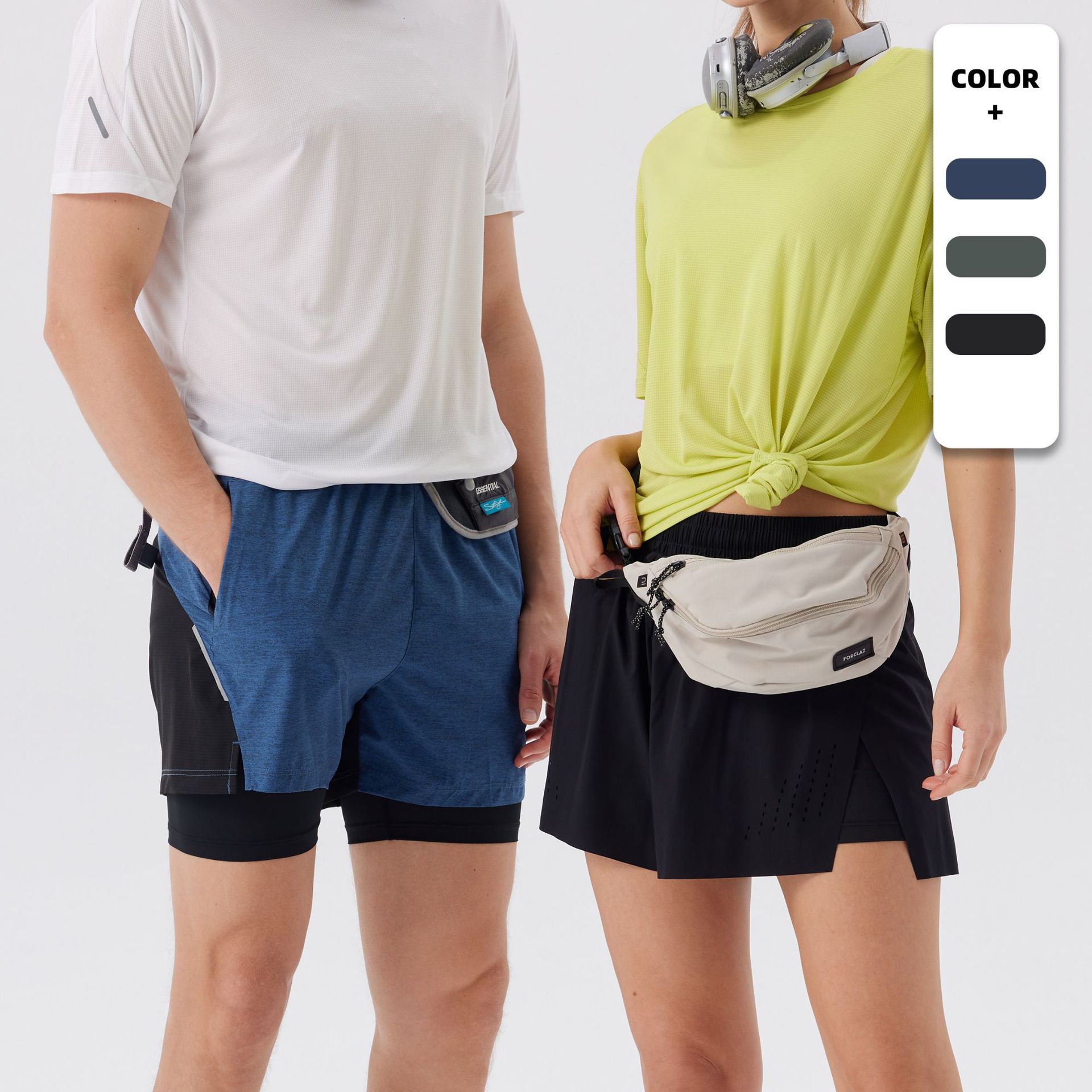 Pantalones cortos deportivos de doble capa de cuatro puntos para hombres, pantalones cortos de entrenamiento de baloncesto, pantalones cortos de entrenamiento de baloncesto