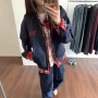 美式长袖新款拼色夹克