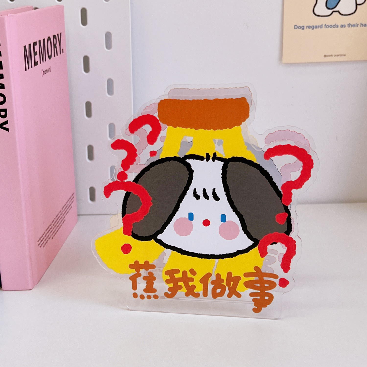 Estudiante de dibujos animados creativo de escritorio titular de la pluma suave lindo oso conejo multifuncional Oficina papelería acrílico transparente contenedor de almacenamiento