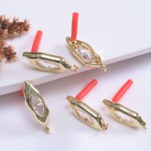 S925���yᘱ�ɫ18K�����ζ����ʯ���DIY�ֹ����Ʒ������