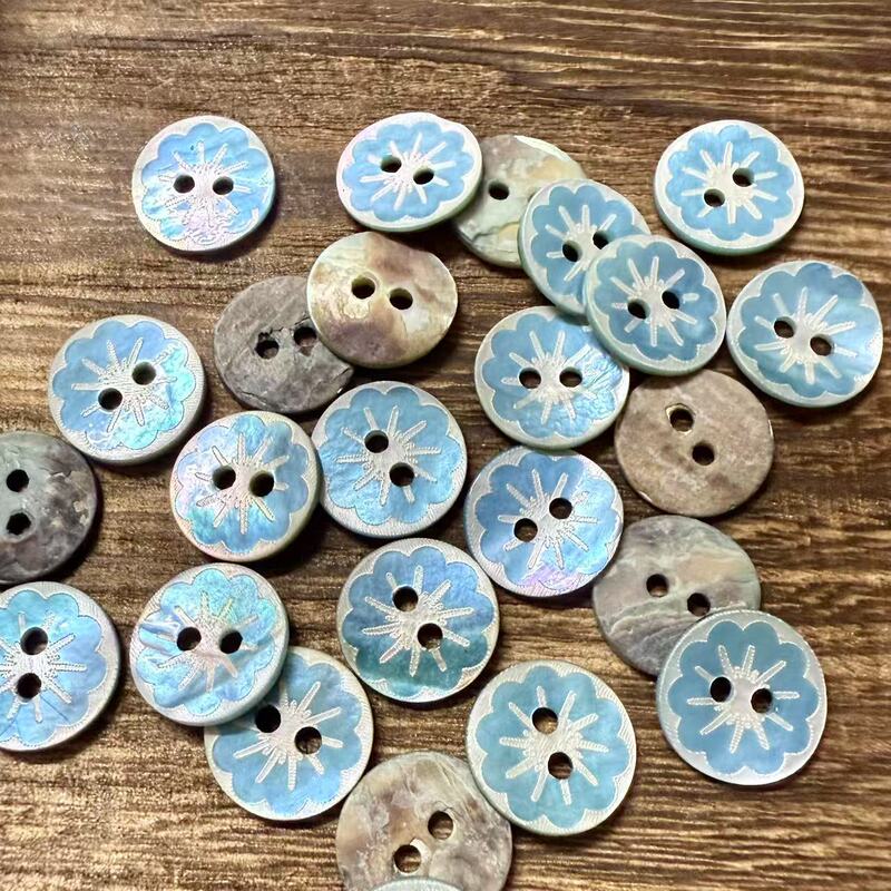 天然进口马丝贝亮光花朵衬衣毛衣开衫纽扣手工DIY装饰扣|undefined