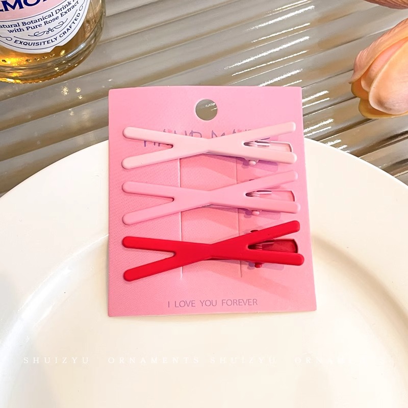 Clip de una palabra de color caramelo, clip para el cabello con flequillo, tocado femenino 2025 nuevo clip bb, horquilla lateral, clip lateral para el cabello roto, clip lateral