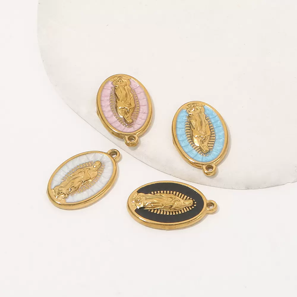 不锈钢饰品吊坠滴油工艺手工DIY不锈钢手链项链精致小饰品坠子