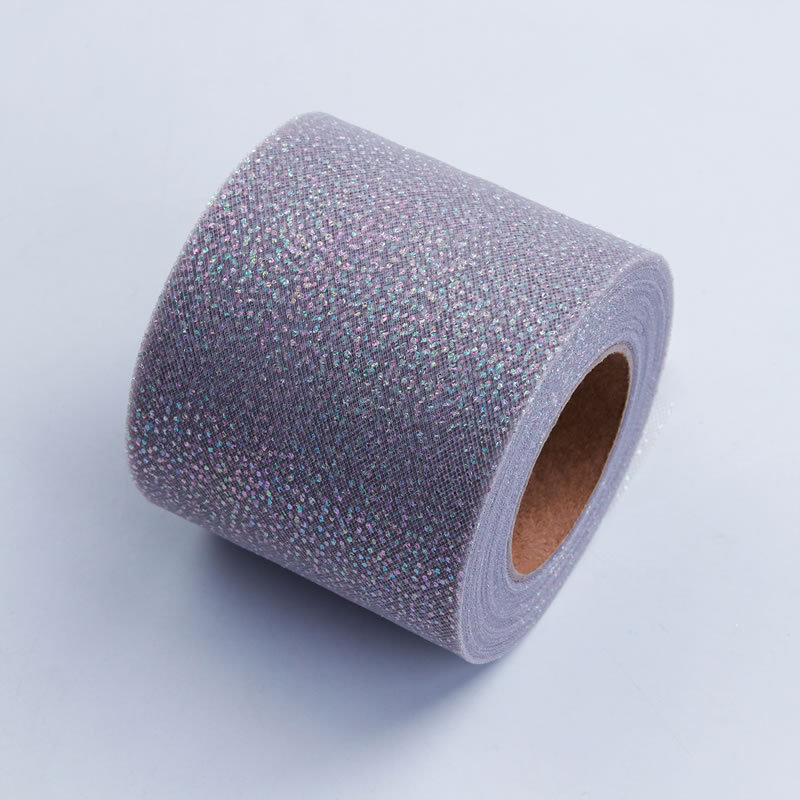 5 yardas/paquete colorido gradiente plata puntos tul cinta DIY muñeca hilo accesorios de pelo arco zapatos flor cinta