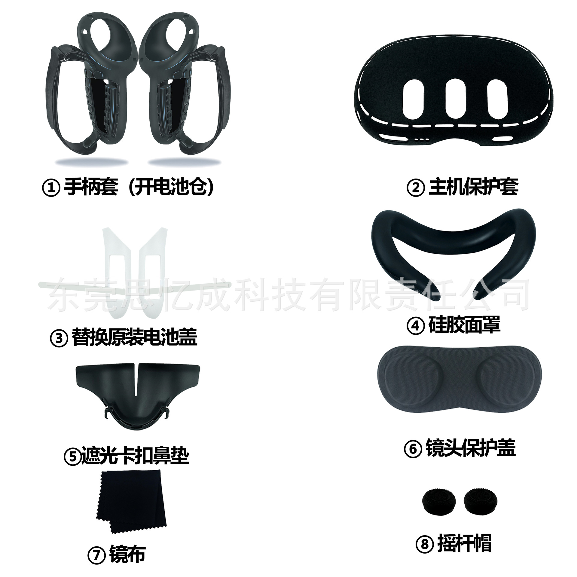 Aplicable a Meta Quest 3 cubierta de la manija 10 en un traje de protección no bloqueante señal Quest 3 accesorios