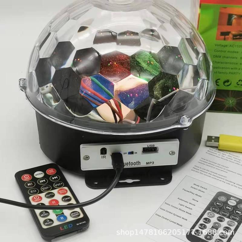 Mp3ステージライトktvカラフルなターンライト6色大魔球祝日bluetoothスピーカーバー雰囲気ライトフラッシュ|undefined