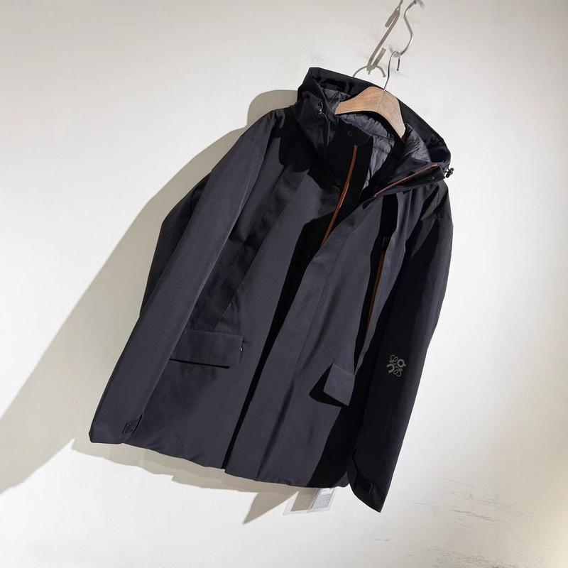 Winter Men's Hooded down Jacket Thickened Warm Windproof Casual Cargo Jacket Outdoor Loose Jacket Jacket