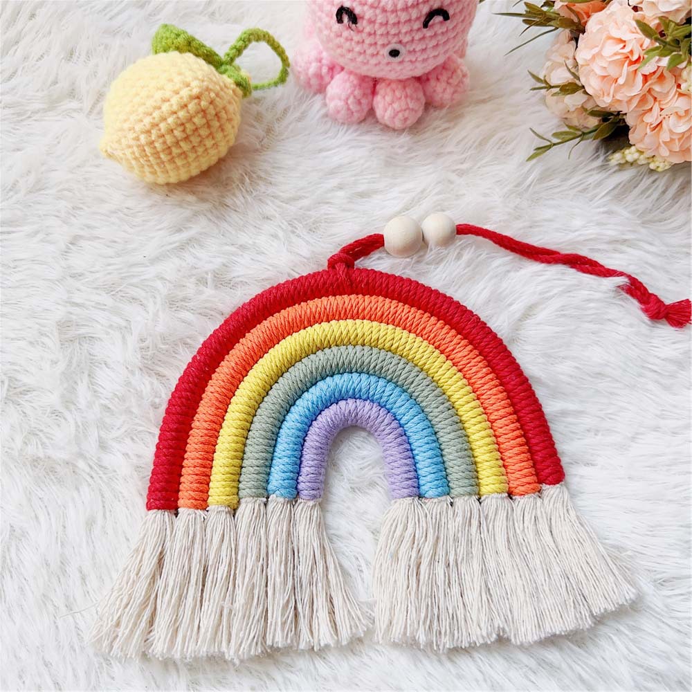 Casual Rainbow Yarn Pendant display picture 1