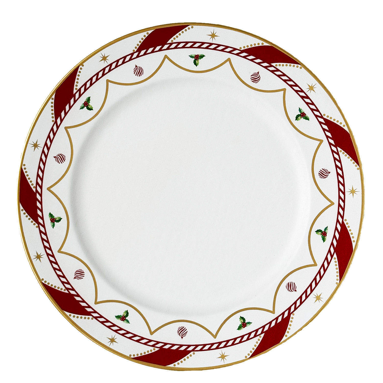 Placa de cargador de Navidad impresión UV festivales platos de frutas de hotel platos de decoración transfronterizos mayoristas fiesta transfronterizos