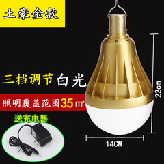 Charging Bulb LED Light Household Battery Storage Wireless Outdoor Bulb Gold Night Market Stall Power Outage Emergency