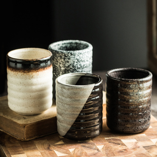 Japanese-Style Creative Ceramic Cups, Water Cups, Sushi Restaurant Tea Cups, Hot Pot Wine Cups, Tea Cups with Tableware