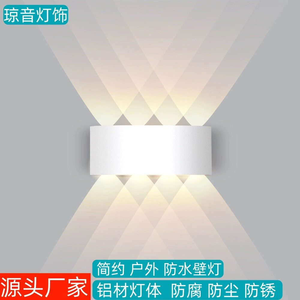 Наружный светодиодный водонепроницаемый настенный светильник, уличный настенный прожектор, внутренний наружный настенный светильник, фоновая декоративная лампа, настенный светильник для лестницы, прохода