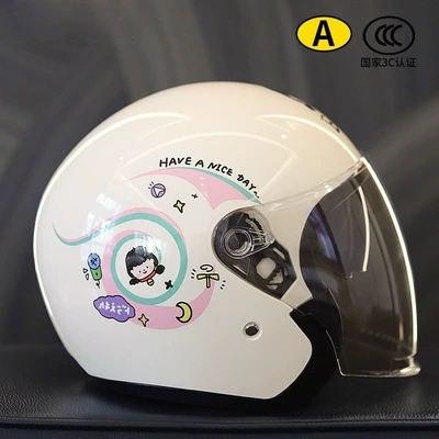 safety helmet, all-season adult cartoon helmet, Motosiklet dəbilqələri - dual-lens-model-bright-dora-high-definition-lens