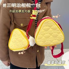 かわいいチーズカメラバッグ収納バッグシングルショルダーバッグ創意衝突防止保護カバー携帯化粧バッグ