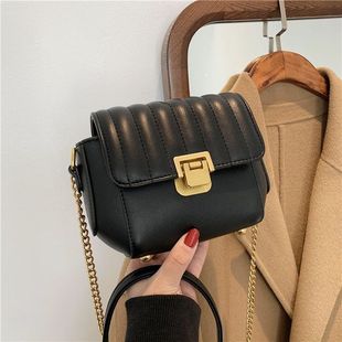 Foreign Style Texturized Small Bag Women's Popular New Trendy Fashion Internet Celebrity Portable Crossbody Bag All-match Chain Shoulder Bag