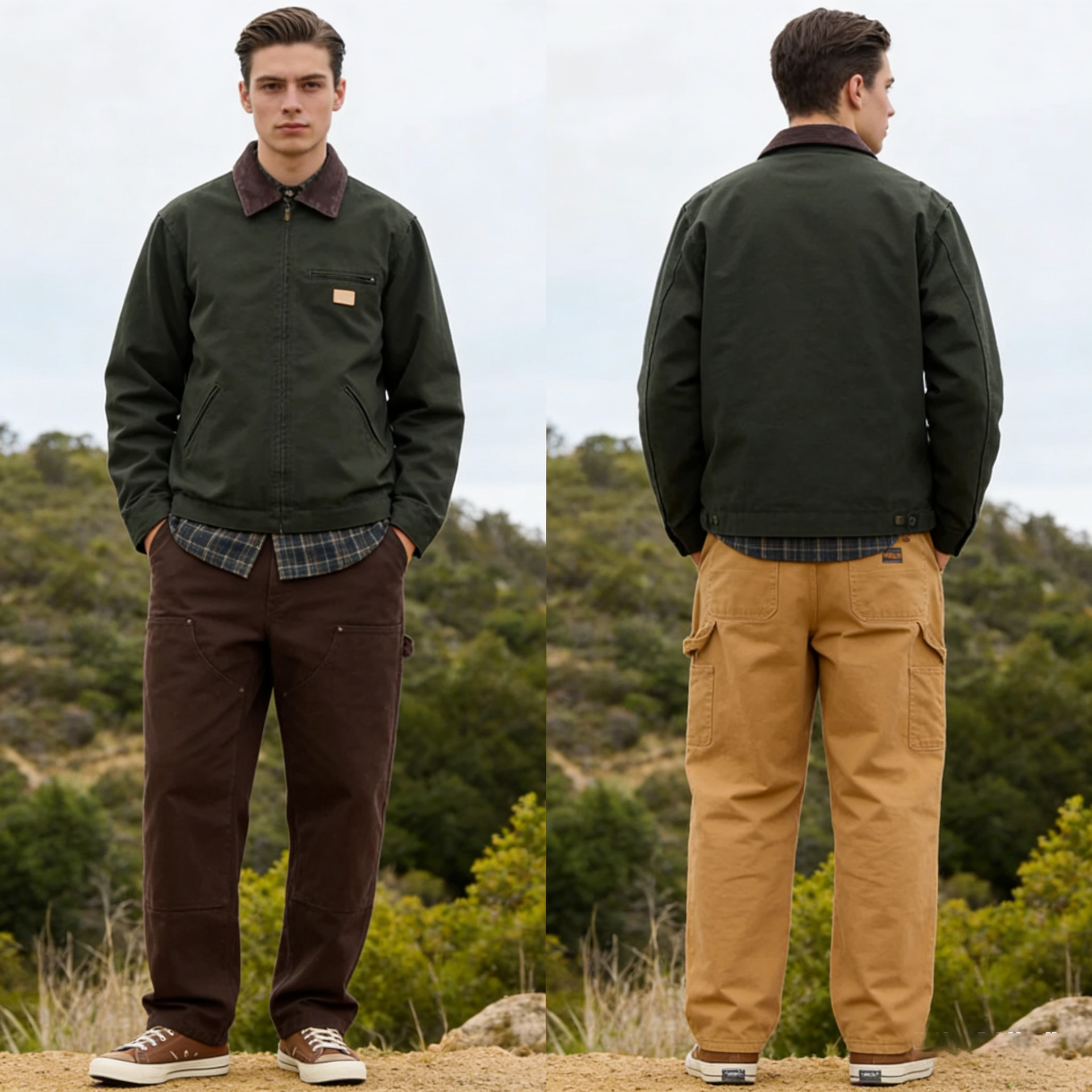 OKONKWO plano para cleanfit Detroit chaqueta Santa Fe j97 lona interestelar engrosada chaqueta