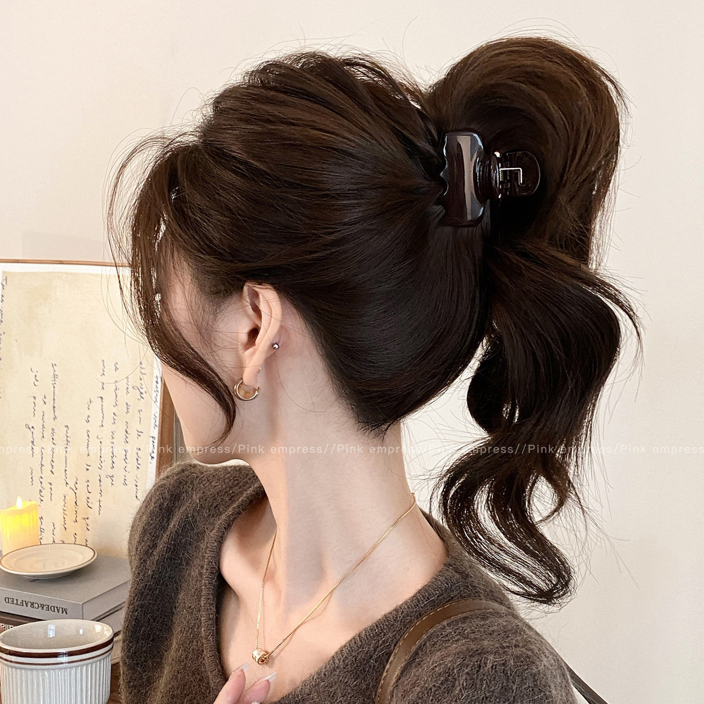 2026 nuevo clip de agarre de alto nivel lindo coreano cabeza trasera clip de cabello toque de cabello gran exquisito clip de tiburón clip de cabello image 242